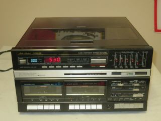 Vtg Fisher Audio Component System Mc 723 Bk Receiver,  Turntable,  Cassettes
