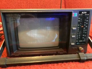 KCT - 5205 Vintage Portable Color TV Television With Power Cord 2