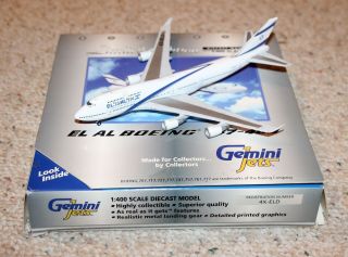 Gemini Jets 1:400 El Al Boeing 747 - 400 4x - Eld Gjely032 (older Version)