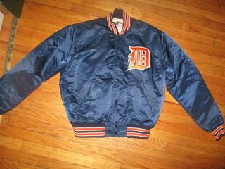 Orig 1980 ' s DETROIT TIGERS Road Satin Warm Up Jacket XL By Starter Gorgeous 2