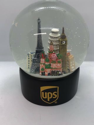 United Parcel Service Snow Globe Series Ups Europe Eiffel Tower Big Ben Pisa