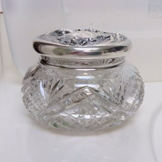 Magnificent Huge Unger Bros Art Nouveau Sterling Silver Dresser Jar