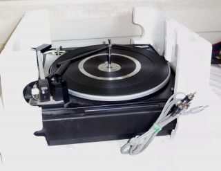 Vintage Bsr Mcdonald 510 Turntable & Dust Cover.  Boxed