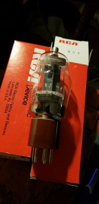 Matched Pair Nos Rca 807 Vacuum Tubes Made In The Uk