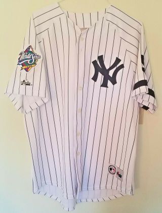 York Yankees Joe Girardi 25 Majestic Ml Baseball Shirt 1999 World Series Xxl