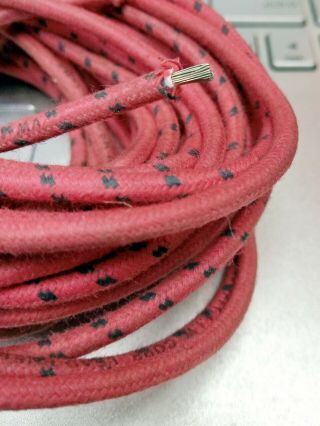4 meter twisted Western Electric 14 GA KS13385L - 1 cloth covered stranded wire 3