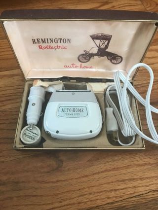 Remington Rollectric Autohome Electric Razor Shaver Kit Vintage Dash Car Part
