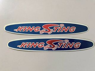 King Sting Nos Downtube Decals Schwinn Bmx Drimark Stickers