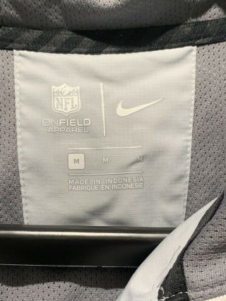Rare NIKE Oakland Raiders NFL Color Rush On Field Hoodie Windbreaker Jacket Med 2