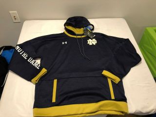 Nwt $89.  99 Under Armour Cg Mens Notre Dame Sideline Storm Hoodie Navy Size Xl