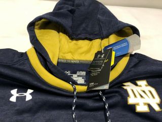 NWT $89.  99 Under Armour CG Mens Notre Dame Sideline Storm Hoodie Navy Size XL 2