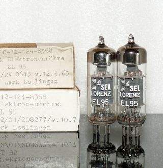 2 NOS NIB tubes EL95 6DL5 6P10 magnadyne Lorenz matched pair (909032) 3
