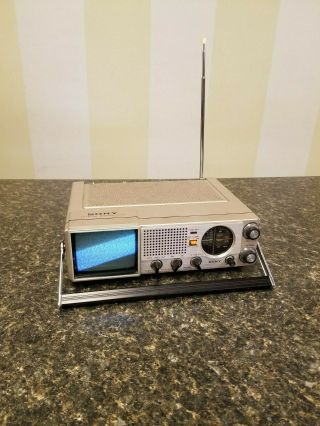 Vintage Sony Tv - 411 Portable Fm/am Tv Receiver