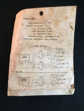 Vintage Herald Electronics 3 - Way Crossover Network Model CN - 3A 2