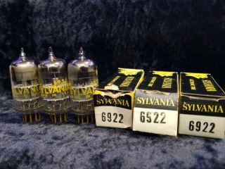 Sylvania Date Matched Gold Pin 6922 E88cc Ecc88 6dj8 Siemens Amperex