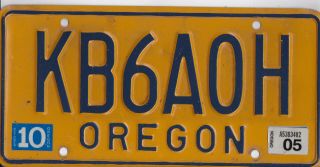 Ham Radio Operator License Plates,  Same Number,  Oregon and California. 2