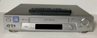 Sony Slv - N81 Video Cassette Recorder Vcr With Remote Control Rmt - V266a