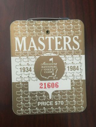 1984 Masters Badge Ticket Augusta National Golf Pga Ben Crenshaw Wins Rare Tiger