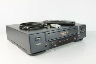 Magnavox Vrt245at01 Vcr Bundle With Remote Batteries Coaxial Cable For Tv Hookup