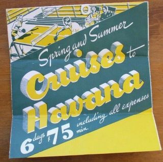 York And Cuba Mail Steamship Co.  Cruise Brochure 1938