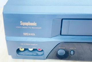 Symphonic SL2860 Hi - Fi VHS VCR 3