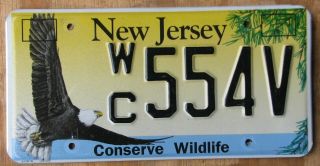 Jersey / Eagle / Wildlife License Plate 2012 554v