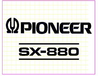 Pioneer Sx - 880 Etched Glass Sign W/base