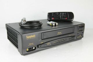 Symphonic Sl240b Vcr Bundle With Remote Batteries And Coaxial Cable