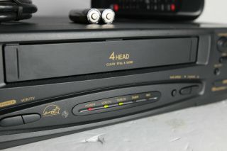 Symphonic SL240B VCR bundle with Remote Batteries and Coaxial Cable 2