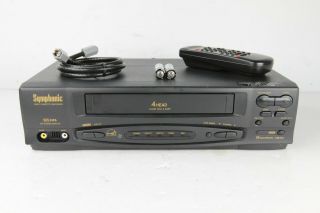 Symphonic SL240B VCR bundle with Remote Batteries and Coaxial Cable 3