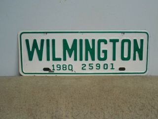 1980 Wilmington North Carolina City License Plate Topper Tag