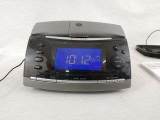 Ge 2.  4ghz Cordless Bedroom Phone Digital Clock Radio Dual Alarm 27980 W/callerid
