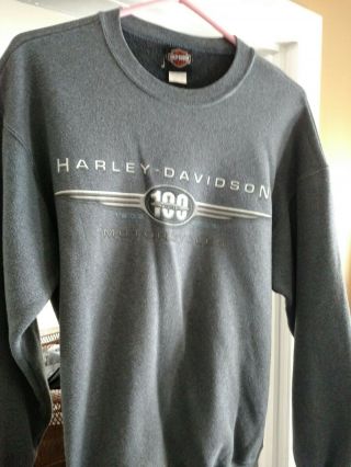 100 Year Anniversary Harley - Davidson Pullover Sweatshirt Size Medium