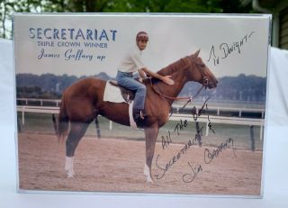 Secretariat Triple Crown Winner Signed By Jim Gaffney 1973 Kentucky Derby
