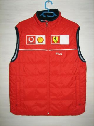 Ferrari Vodafone Racing Team Gilet Fila Waistcoat Jacket Size M