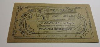 Indy 500 1949 Ticket Stub 2
