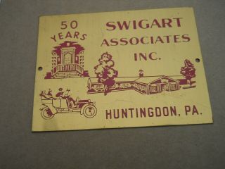 Vintage Swigart Associates Inc Huntingdon Pa Show Car Plaque Pa 1950 