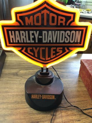 Harley Davidson Light Up Neon Sign Bar Shelf Sign 13” (h)