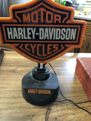 Harley Davidson Light Up Neon Sign Bar Shelf Sign 13” (H) 2