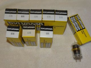 1 X 6jr6 Sylvania Vacuum Tube Nos Nib (9 Available)