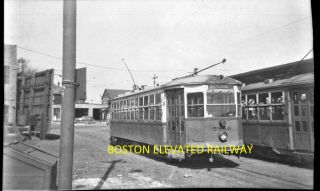 Boston Elevated Ry Negative Type 5 Car 5880 On The Neponsit Loop 1948