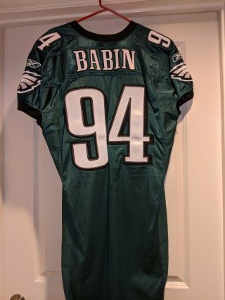 2009 Jason Babin Game Worn /issued Eagles Procut Authentic Jersey