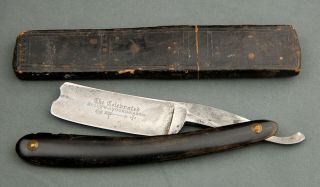 Wade Butcher The Celebrated Hollow Ground Straight Razor 7/8 " Wide Blade Barber