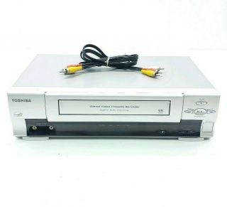 Toshiba W425 4 Head Vcr Vhs Player Recorder With Rca Cables Front Av Inputs