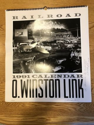Signed Authentic O Winston Link 1991 Calendar