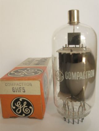 One 1973 Ge 6hf5 Tube - Old Stock / (code:hh)