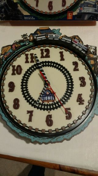 Lionel 100th Anniversary Train Clock,  Revolves Around Clock every hour/V.  gd cond 2