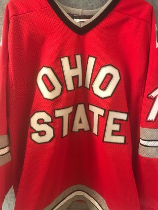 Ohio State Hockey Jersey Large Koronis Sports Apparel Buckeyes Red Martin Hing