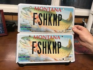 2000’s Montana Trout License Plate Set