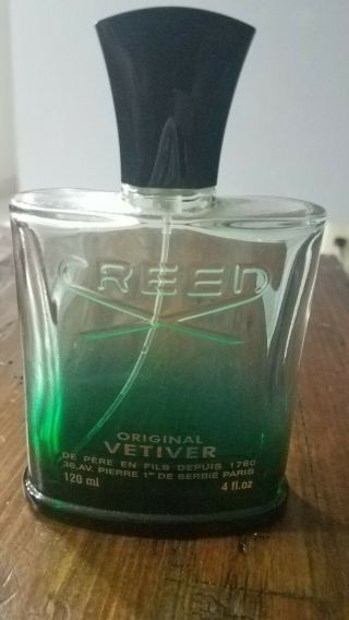 Vetiver Creed Empty Bottle No Fragrance In It.  120 Ml 4fl.  Oz No Box
